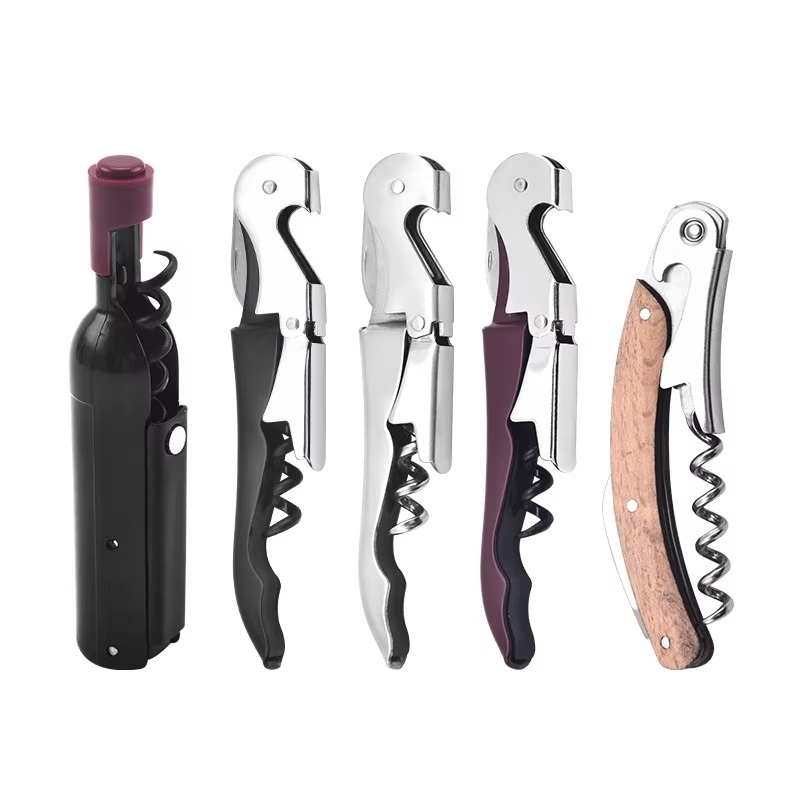 Custom Logo Wine Accessory Tool Metal 2 Step Cork Bottle Corkscrew Bar Wine Opener Custom Set for Barnard Griffin Baron Herzog – Wine Opener Custom and Wine Bottle Opener Set price
