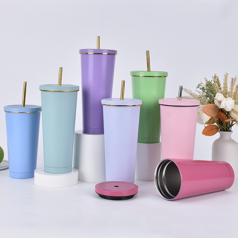 Customized Double Wall Leak Proof 500ml 750ml 304 Stainless Steel Double-Layer Insulated Keep Warm Mugs Water Bottle Cup with Lid – Vacuum Cup and Coffee Cup price