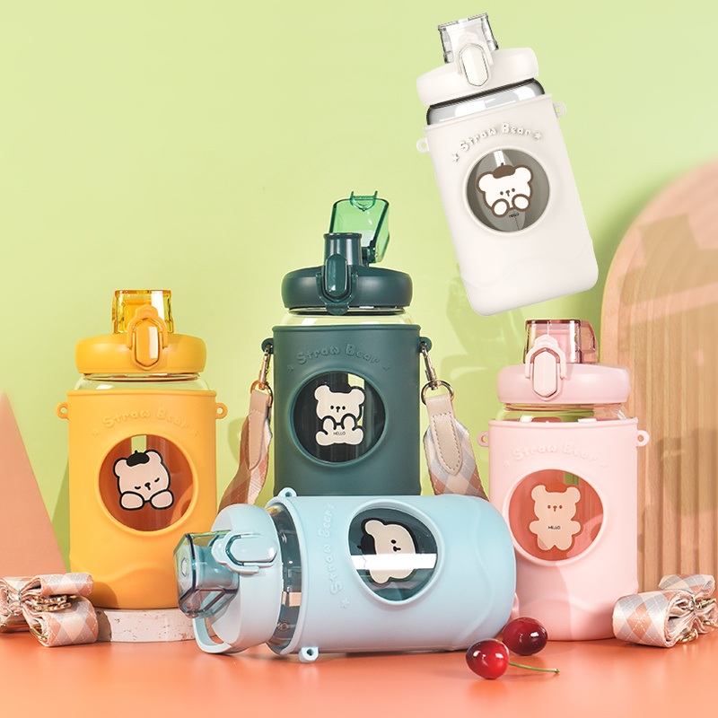 [Exclusive] Bear Anima Cute Kid Children Direct Drink Glass Water Bottle – Kid Bottle and Glass Water Bottle price