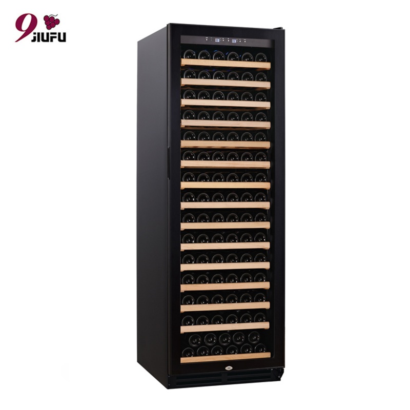Jiufu Factory Hotsale Wholesale Single Zone Humidor 420L Champagne Wine Cooler (Edge to edge glass door) Chiller Appliance – Wine Cooler and Wine price