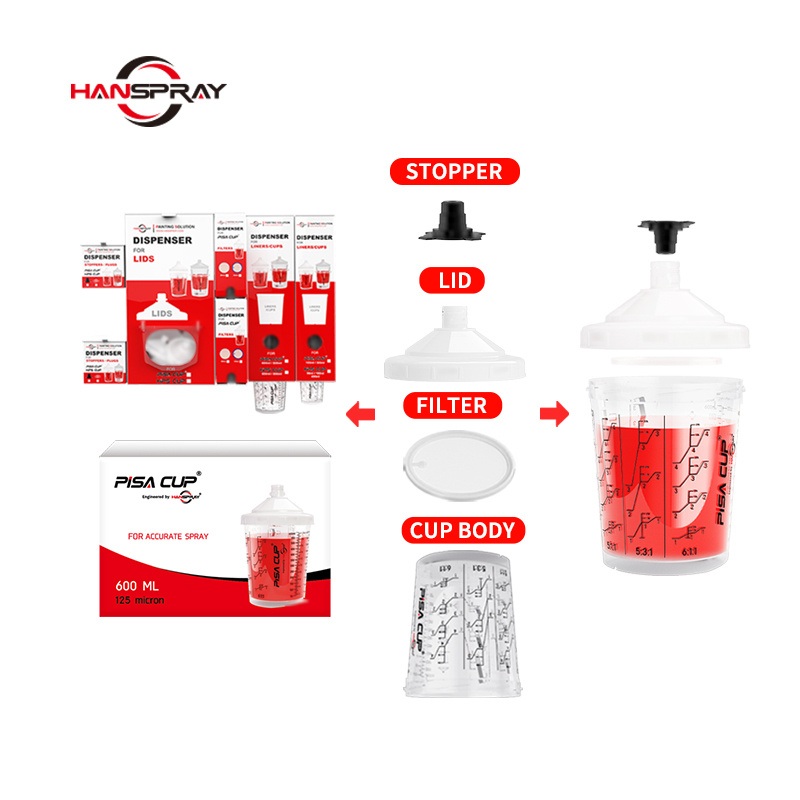 Spray Gun Sps Pressure Cup Paint Mixing Cup Automotive Paint Systems – Pisa Cup and Spray Gun Cup