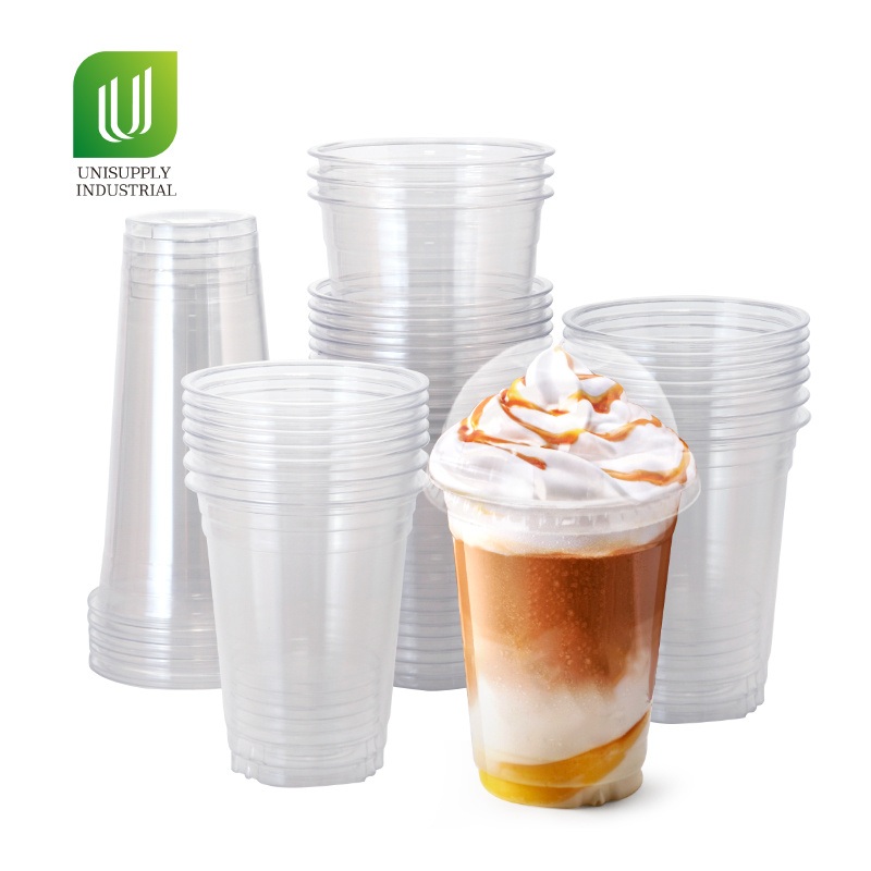 Unisupply Factory Price Disposable Pet Cold Drink Plastic Cup with Lid – Plastic Cup and Coffee Cup price