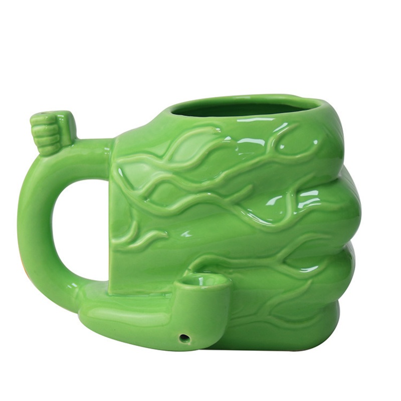 Vandor Marvel Hulk Fist Shaped Ceramic Soup Coffee Mug Cup – Hulk Fist Mug and Smoking Pipe for Tobacco price