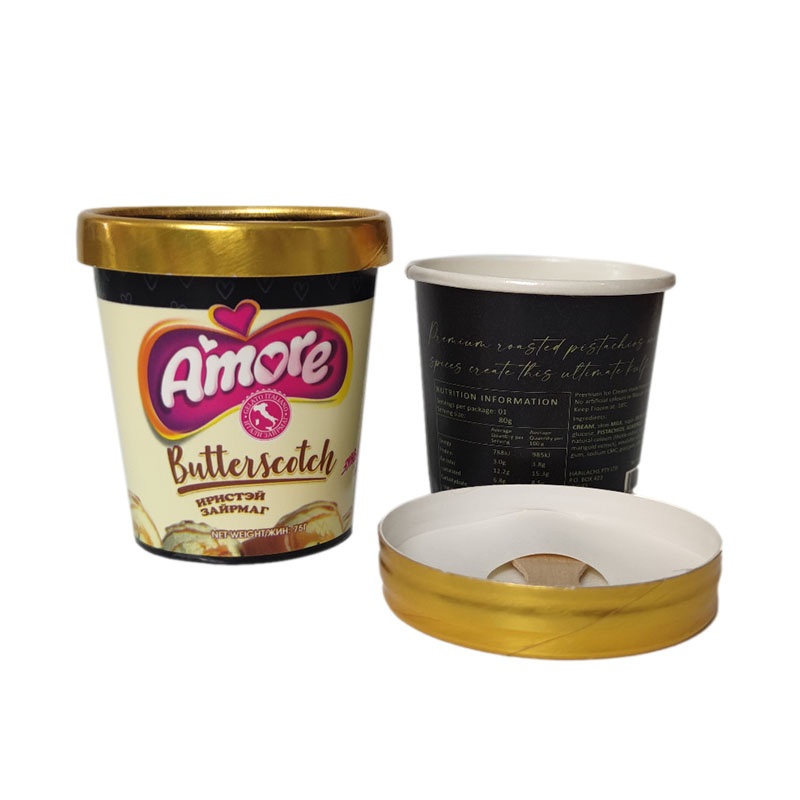Wholesale Custom Printed Paper Cup Ice Cream Paper Cups with Lid and Spoon – Ice Cream Cup and Ice Cream Paper Cup price