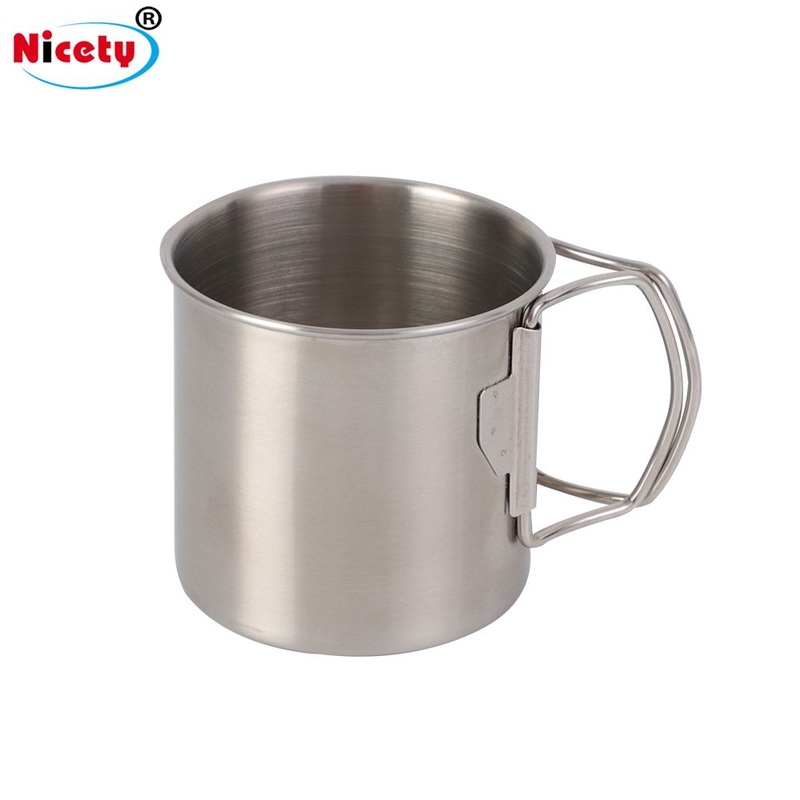 Wholesale Foldable Mountaineering Camping Outdoor Water Cup with Handle Stainless Steel Cup – Cup and Water Cup price