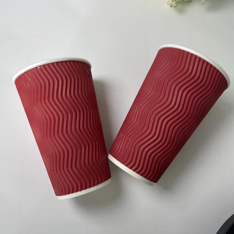 10oz Ripple Wall Cup Logo Printed Disposable Paper Coffee Cups – Paper Cup and Single Paper Cup price