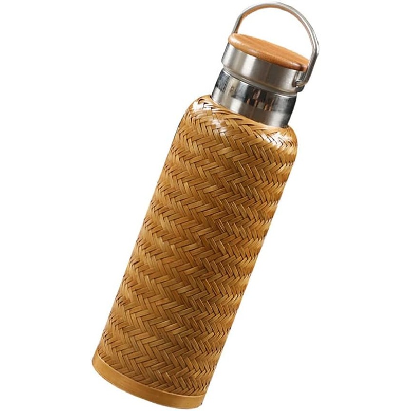 Creative Hand Woven Bamboo Stainless Steel Household Insulated Water Bottle/Vucum Thermo – Vucum Thermo and Creative Hand Woven Bamboo price