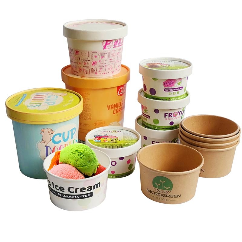 Disposable Ice Cream Pints Wholesale Ice Cream Cups with Lid – Ice Cream Cups and Ice Cream Paper Cups price