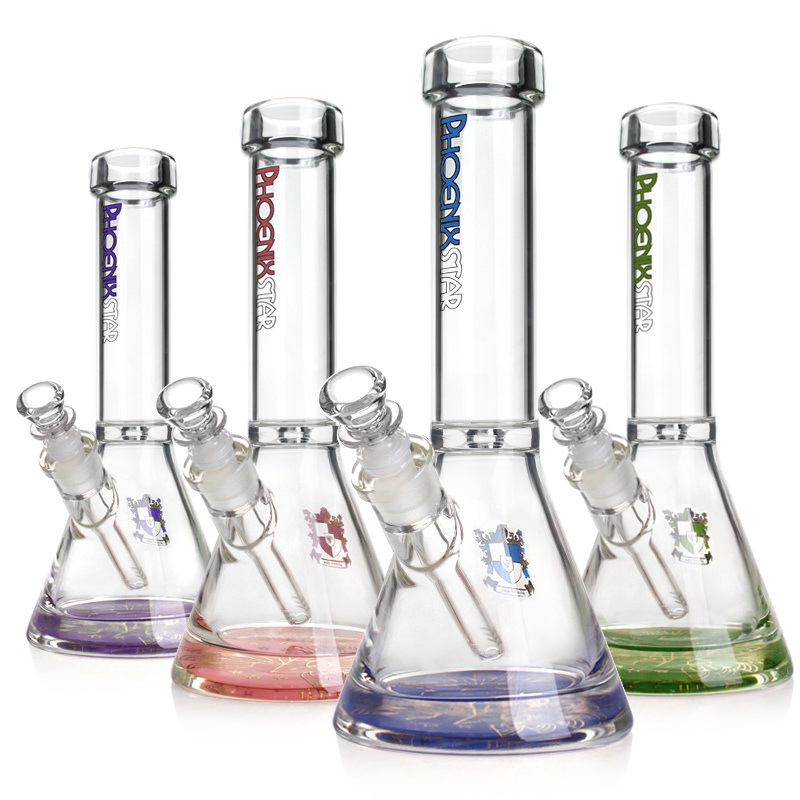 Factory Wholesale 9mm Thick Heavy Crystal Base Shisha Hookah Glass Art Crafts Glass Beaker Smoking Water Pipe Prime Quality Pyrex Borosilicate Glass – Glass Smoking Pipe and Glass Pipe price