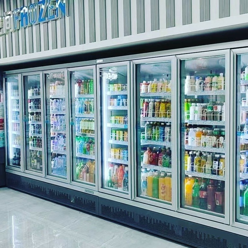 Junrun Commercial Cold Chain Refrigeration Equipment Convenience Store Shop Fridge Refrigerator Panorama Chiller Supermarket Freezer Beverage Multi Shelf Cooler – Commercial Beverage Multi Shelf Cooler and Glass Door Refrigerator Store Shop Cooler price