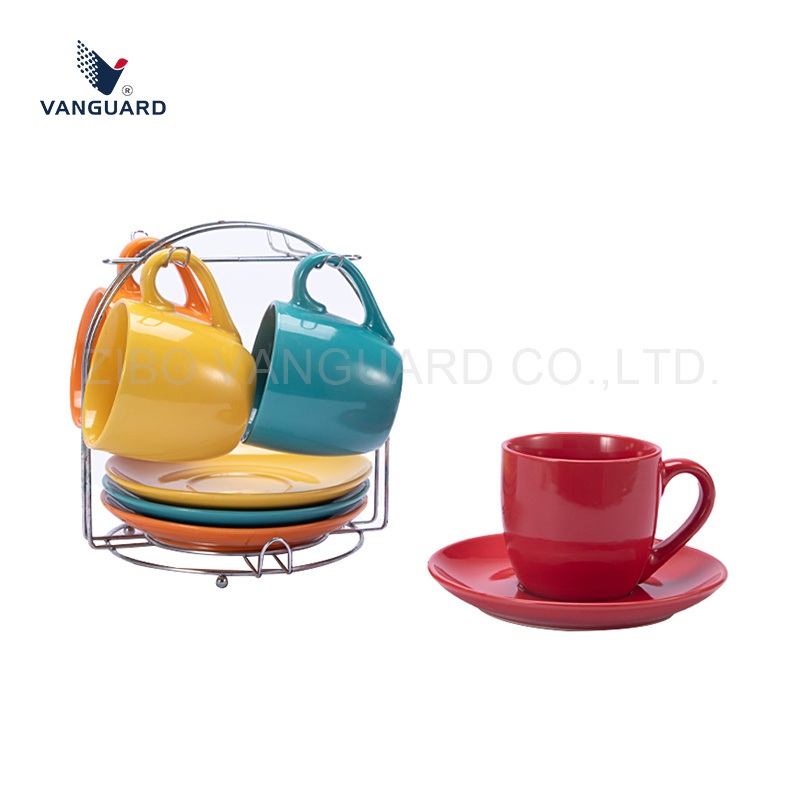 Porcelain Cappuccino Cup with Saucer Custom Cup and Saucer Classic Coffee Set Ceramic Wholesale Tea Cup Saucer for Promotions – Tea Cup Saucer and Ceramic Cup with Saucer price