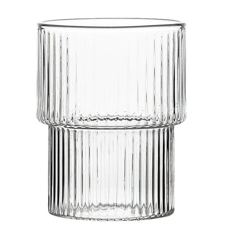Vertical Grain New Design Coffee Drinking Mug Glass Tea Cup – Glass Cup and Cup price