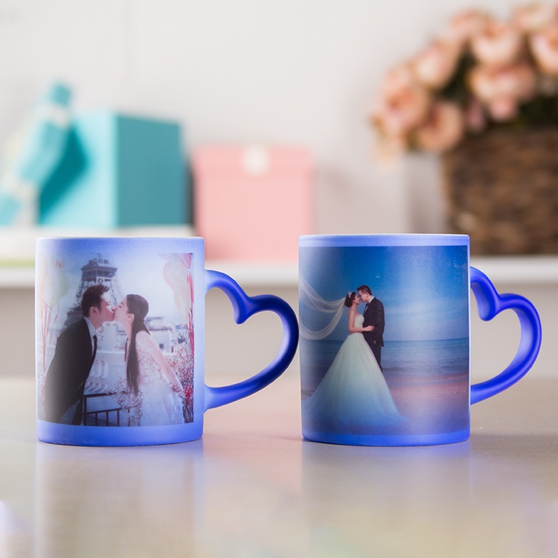 Wholesale Sublimation Blank Ceramic Coated Cup 11oz Frost Matte Magic Color Change Mug – Color Changing Mug and Ceramic Mug price