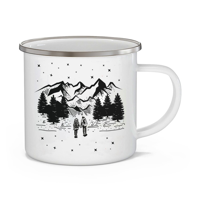 10oz Drinking Camping Tin Coffee Cups Heat Press Enamelled Sublimation Mug Enamel Coffee Mug – Enamel on Steel Mug and Enamel Dinner Mug price