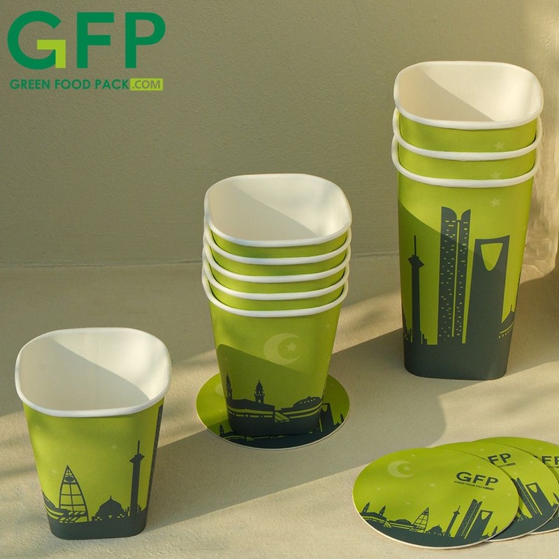 2025 Gfp New Design 8oz 12oz 16oz Custom Disposable Printed Single Wall Square Paper Cup Juice Drink Yogurt Milk Bubble Tea Hot Coffee Paper Cup – Paper Cup and Coffee Cup price