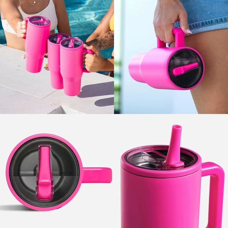 40oz Stainless Steel Coffee Cup Travel Mug Water Bottle Insulated Vacuum Tumbler with Handle and Straw – Travel Mug Cup Handle Coffee Mug Cup and Water Bottle price