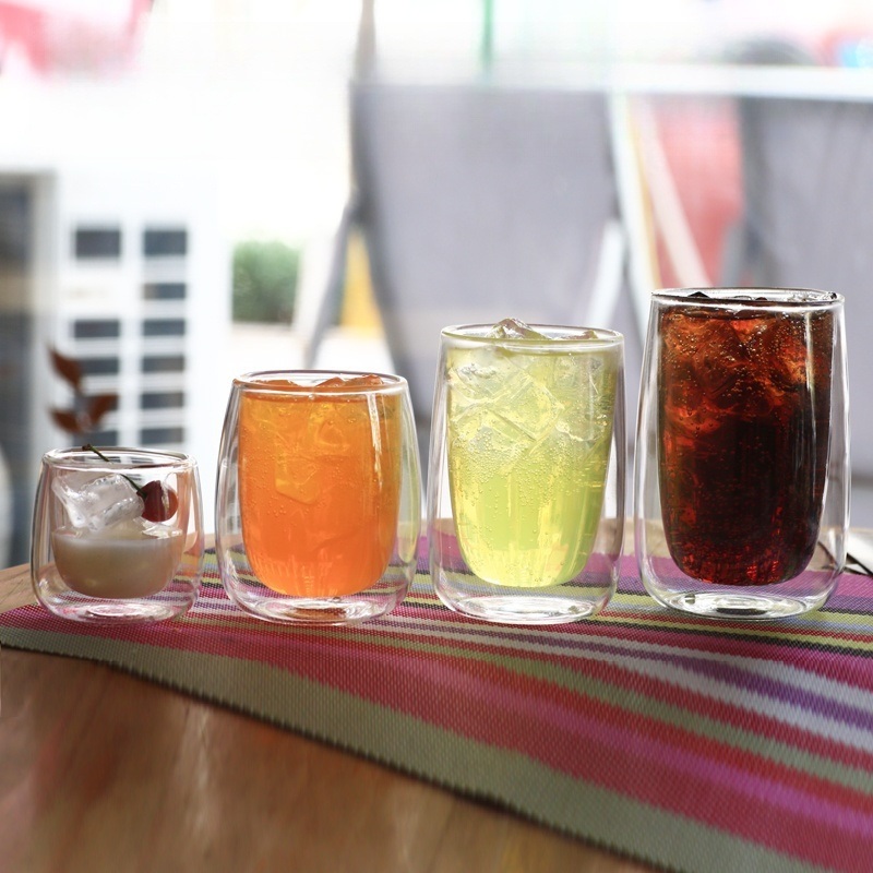 80ml 200ml 400mldouble Wall Glass Cup Coffee Cup – High Borosilicate Double Wall Glass and Double Wall Coffee Cup price