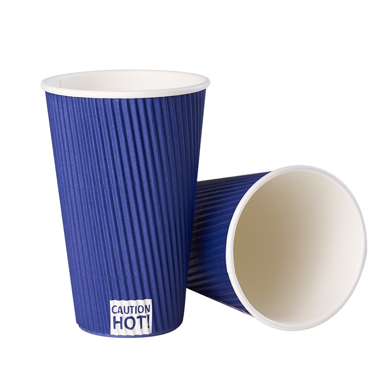 Anbao Disposable Custom Logo Ripple Wall Paper Coffee Cup Hot Paper Cup with Lid – Cup and Cups price