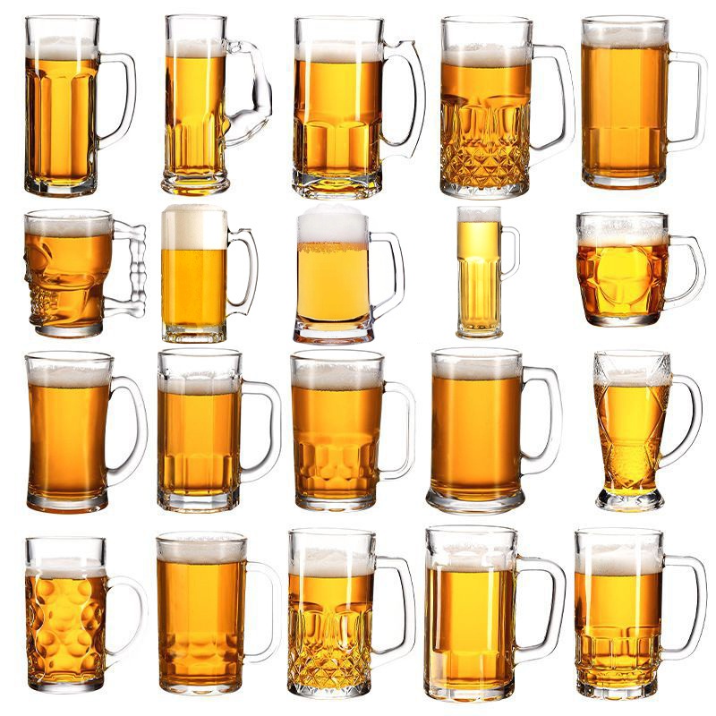 China Manufacture Vasos PARA Cervezas Wholesale Classical Clear World Football Wine Glassware Drinking Customized Logo Glass Craft Pilsner Beer Mugs with Handle – Beer Mugs and Drinking Mugs price