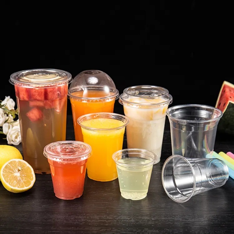 Disposable Clear Juice Coffee Cups Biodegradable PLA PP Pet Plastic Cup – Pet Plastic Cup and PLA Clear Coffee Cup price