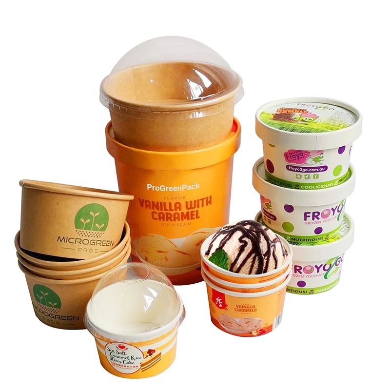 Disposable Ice Cream Packaging Ice Cream Cup with Lids and Spoons – Ice Cream Cup and Ice Cream Paper Cup price