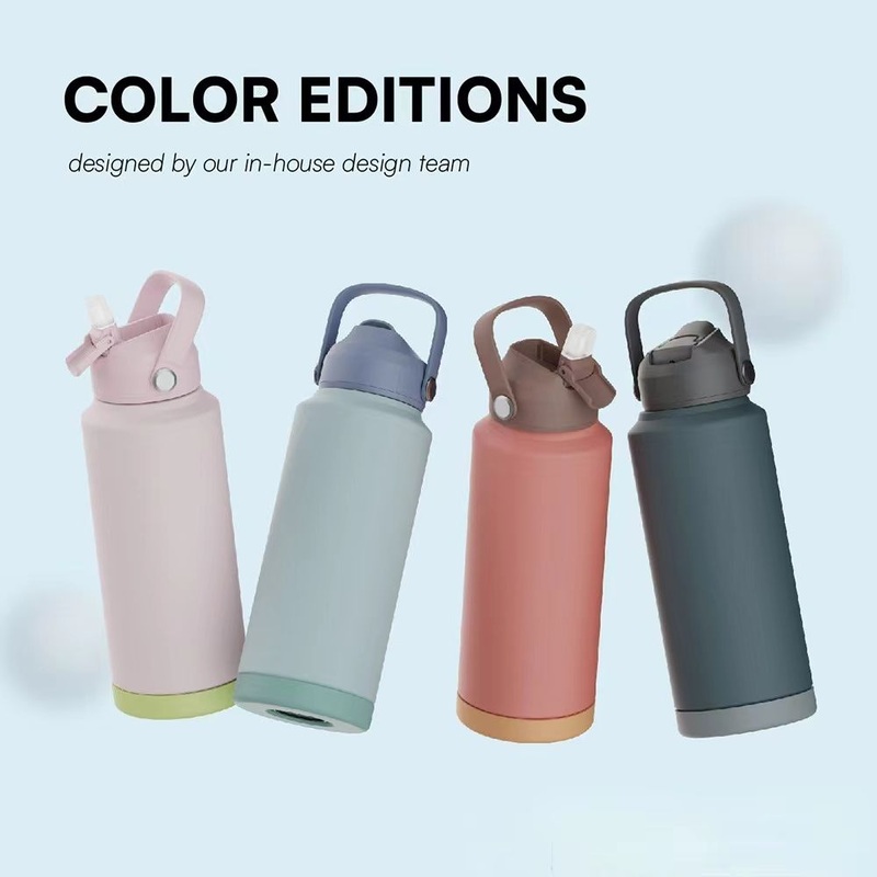 Large Capacity Wide-Mouth Anti-Sweat Cup Stainless Steel Outdoor Sports Water Bottle – Travel Mug Cup Handle Coffee Mug Cup and Water Bottle price