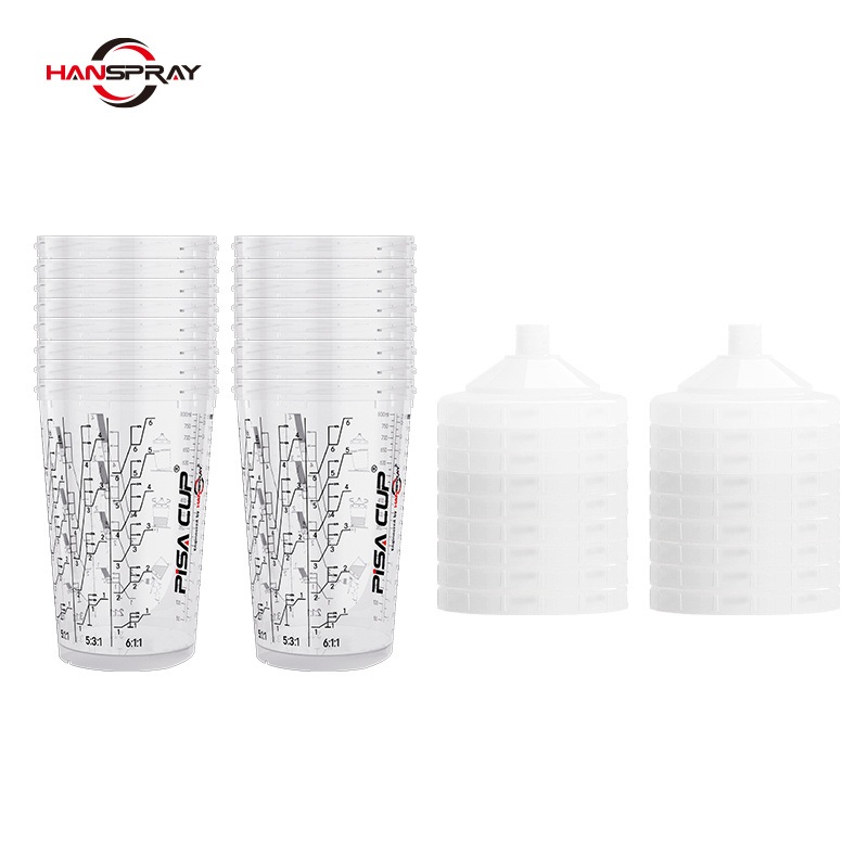 Manufacture 800ml Plastic Paint Preparation Cup with Outer Cup Price – Paint Spray Cup and Paint Cup for Car