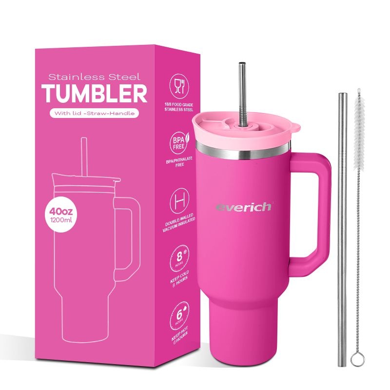 New Custom Design 40oz 18/8 Stainless Steel Vacuum Insulation Travel Tumbler with Handle for Sports and Outside – Tumbler and Stainless Steel Tumbler price
