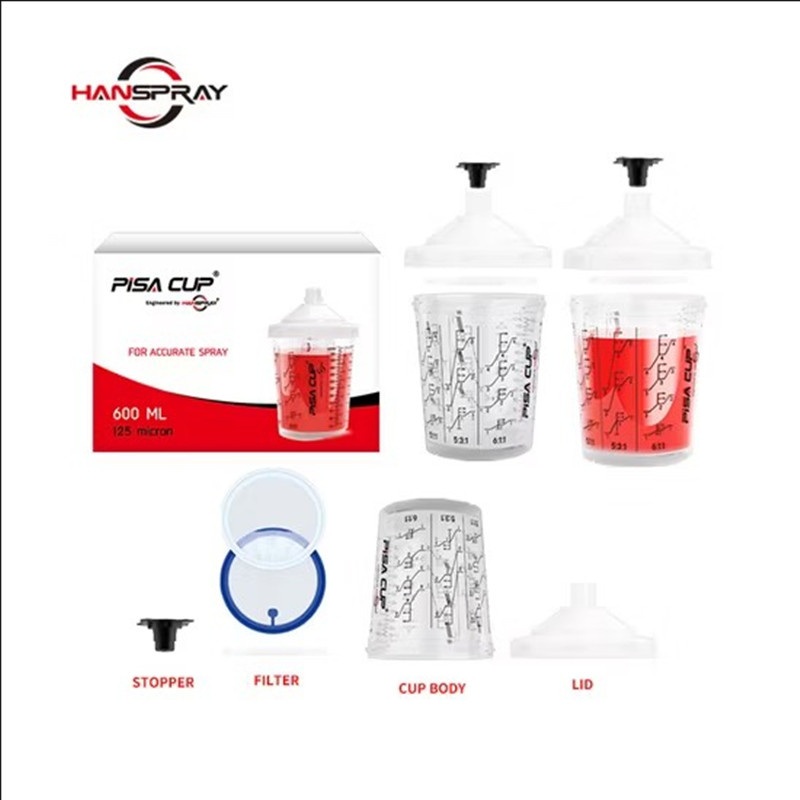 Paint Pisa Cups PP Spray Gun Mixing Cup with Liner Cup for Car Body Color Mixing – Pisa Cup and Spray Gun Cup