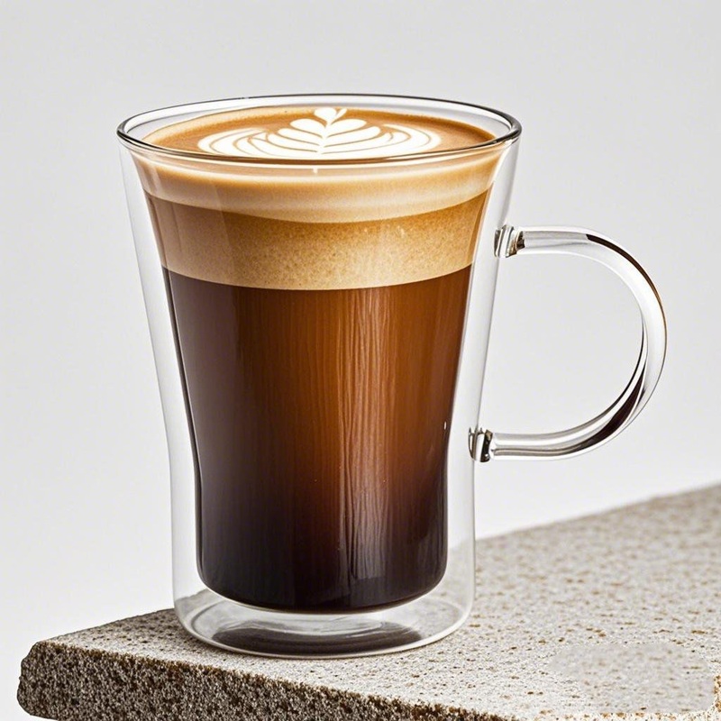 Reusable Crystal Double Wall Insulated Clear Glass Coffee Tea Mug Handle Espresso Mugs Latte Mug for Coffee Lemonade Water Drinking with Handle – Glass Mug and Coffee Mug with Handle price