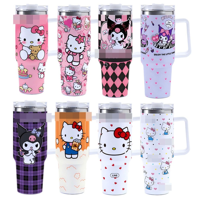 Ruunjoy Kawaii 40oz Hellokitty Water Cup Anime Kulomi Large Capacity Car Cup Portable 304 Stainless Steel Vacuum Coffee Mug Cup Gift – Stainless Steel Cup and Stainless Steel Mug price