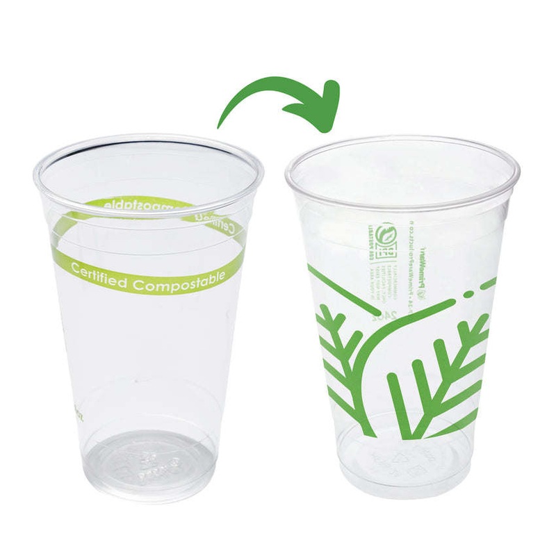 Take Away Disposable Plastic 11oz Cups with Logo Lids Straw PLA Cup Cold Drinking/Coffee/Milk/Tea Cup – Plastic Cup and Coffee Cup price