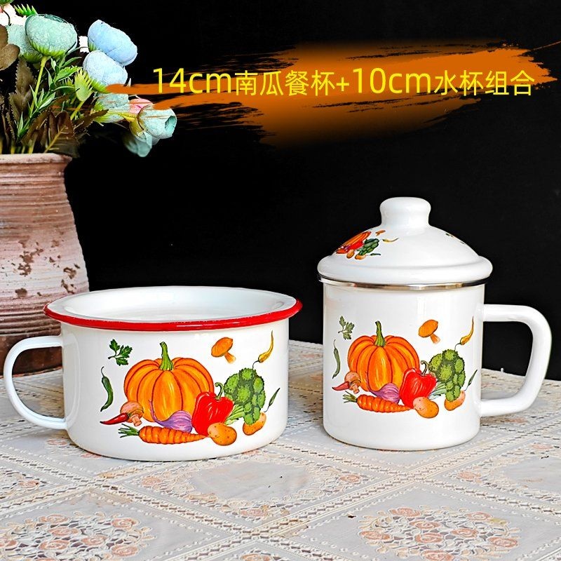 Thickened Enamel Noodle Bowl/Fast Food Cup/Big Food Container – Enamel Fastfood Cups and Enamelware price