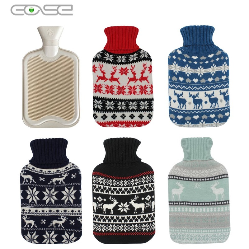 Warm and Snuggly Hot Water Bottle with Knitted Design – Natural Rubber Hot Water Bottle and Hot Water Bottle price