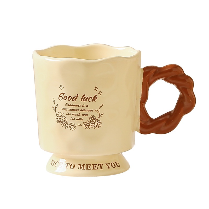 2024 Hot Selling Drinking Mugs Niche Design Ceramic Coffee Cups for Home Office Vintage Advanced Ceramic Mug with Handle – Mug and Coffee Cup price