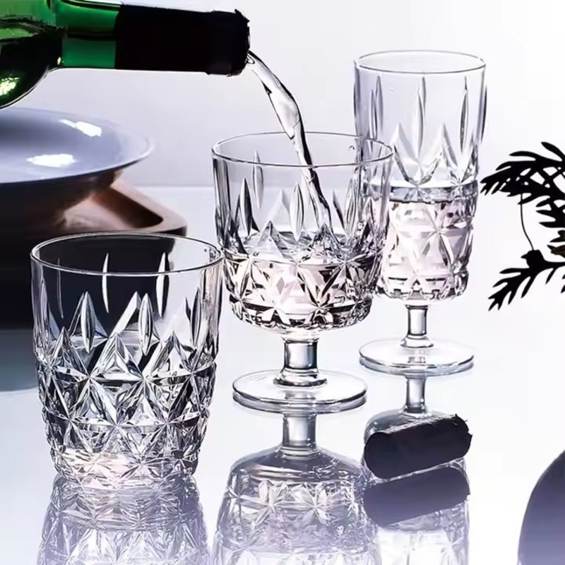 285ml 10oz Crystal Acrylic Plastic Wine Glass Goblet Wine Whisky Glass Wine Cups – Wine Glass and Plastic Wine Glass price