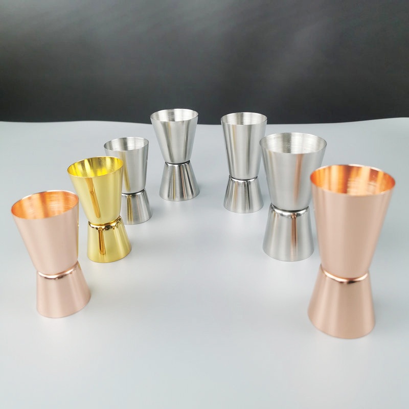 304 Stainless Steel Cup Double-Head Jigger, Straight Rolled Edge 15/30/60ml – Stainless Steel Jigger and Double-Sided Measuring Cup price
