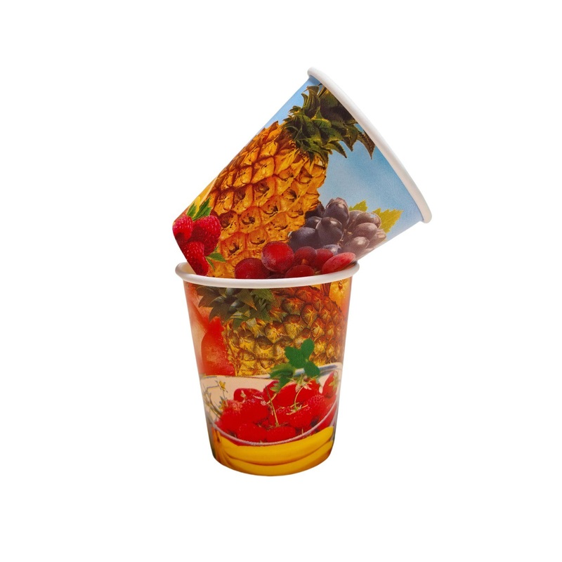 7 Oz Disposable Custom Printed Cold Drinking Paper Cup for Juice – Paper Cup and Cold Drink Paper Cup price