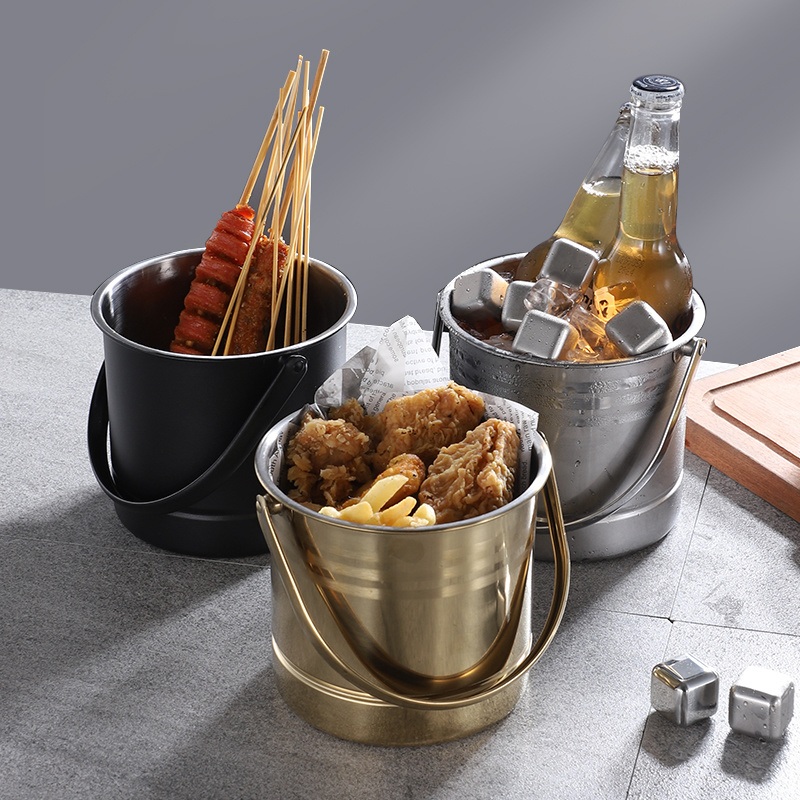 Bar Stainless Steel Champagne Bucket Party Wine and Beer Frozen Ice Bucket – Ice Bucket and Champagne Bucket price