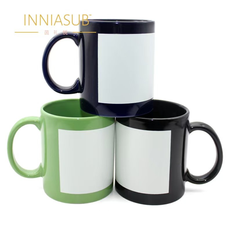 Beatiful Customization Gift Full Color Sublimation with White Patch coffee Tea Promotion Drink Mug – White Mug and Porcelain Mug price