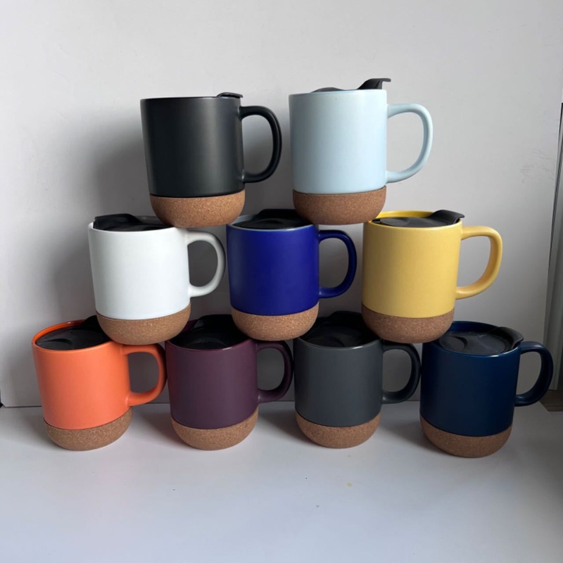 Customised Logo 11oz Porcelain White Printed Christmas Sublimation Blank Ceramic Cup Coffee Mugs with Cork Bottom and Lid – Coffee Mug and Water Bottle price