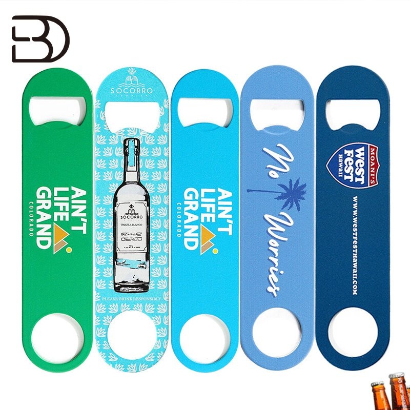 Customized Engraved Laser Print Metallic Sublimation Blank Branded Bottle Opener Bar Blades Stainless Steel Beer Can Opener – Bottle and Bottle Opener price