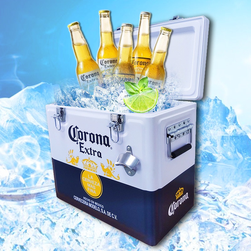 Customized Size Logo 7L 15L 20L 30L 40L 50L Corona Extra Tinplate Large Champagne Wine Beer Cooler Box for Caperdonich Rising Sun Distillery Rock Town Ruskova – Tinplate Cooler Box and Champagne Cooler Box price