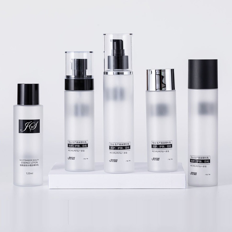 Empty 100ml 120ml 150ml Transparent Frosted Toner Water Skin Care Bottle with Black Cap – Toner Water Bottle and Bottle with Screw Cap