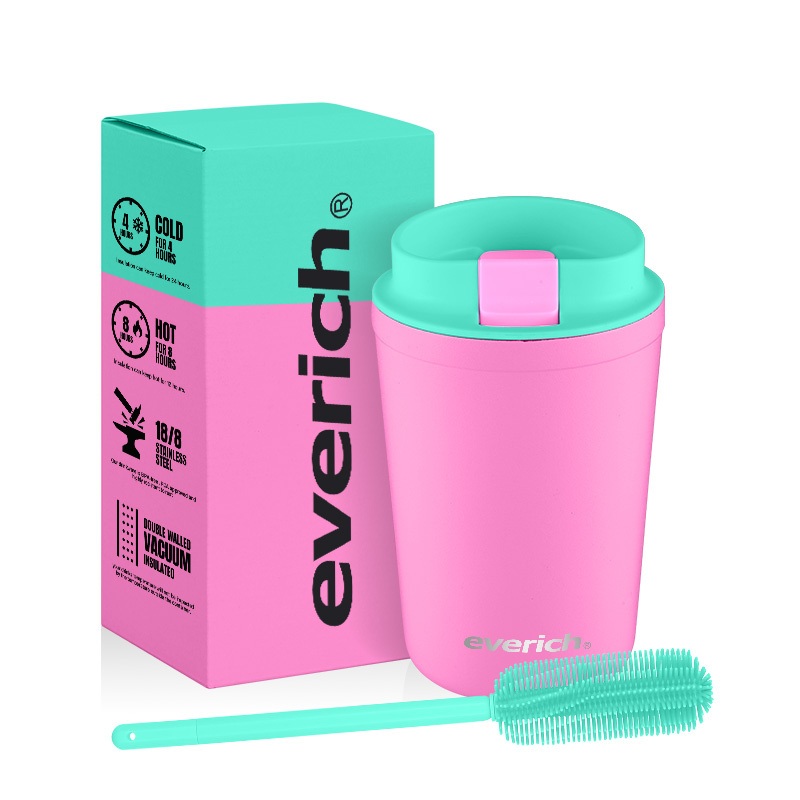 Everich 350ml Durable Pure Taste 18/8 PRO-Grade Stainless Steel Travel Coffee Mugs – Coffee Mug and Water Bottle price