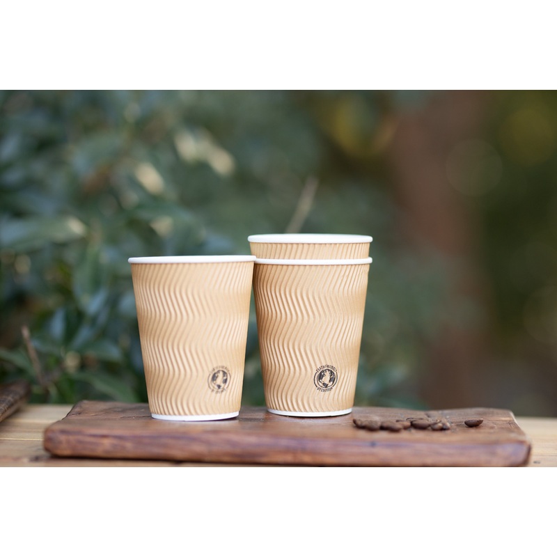 Factory Direct Sale Customized Printing Disposable PE Coating Ripple Wall Corrugated Coffee Paper Cup – Cup and Cups price