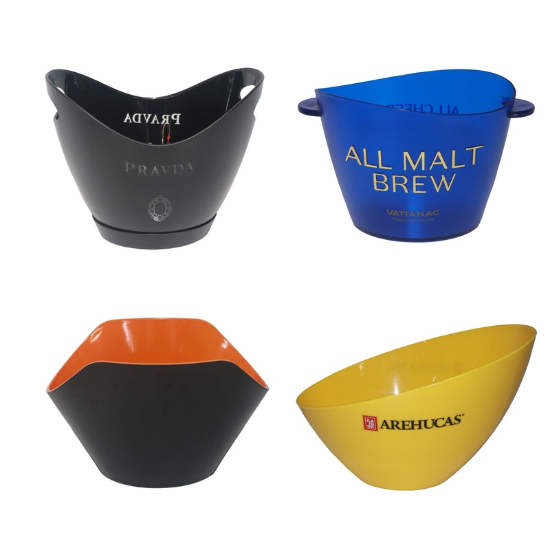 Good Heat Insulation Elegant Shape Food Safe Durable Smooth Surface Bar Ice Bucket Cooler with Lid for Labatt Blue Lakeport Mcauslan – Ice Bucket Cooler and Ice Buckets with Lid price