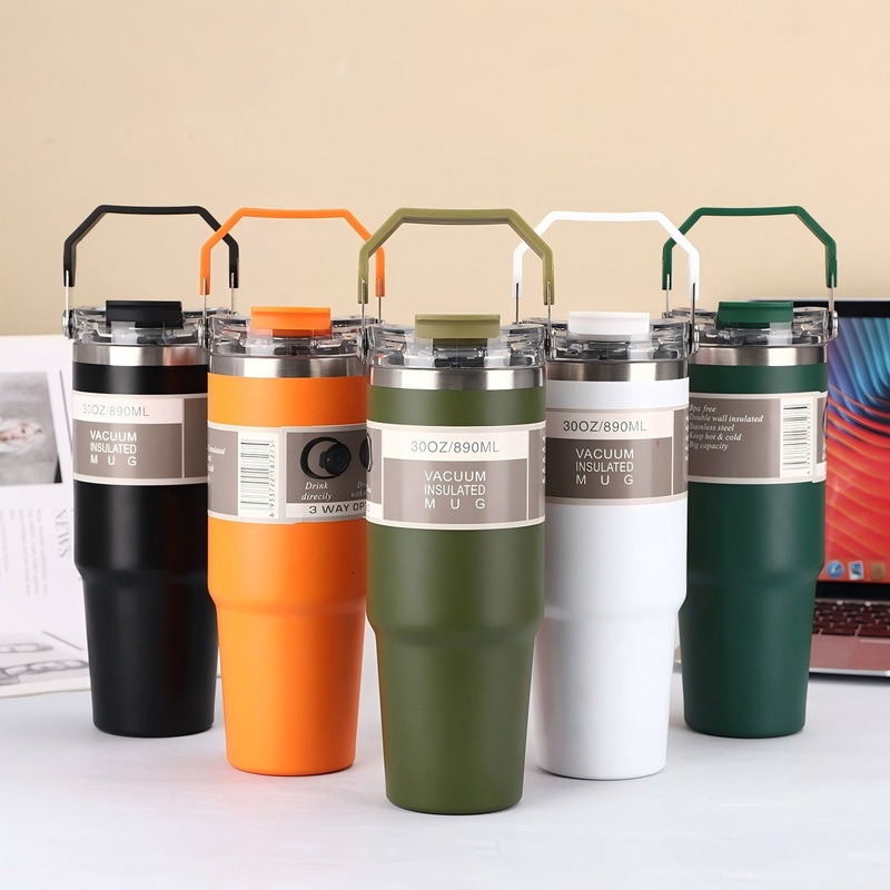 Heavy-Duty 500ml/750ml Outdoor Water Bottle – Stainless Steel – Stylish 20oz Copper and 20oz Straw Coffee Cups price