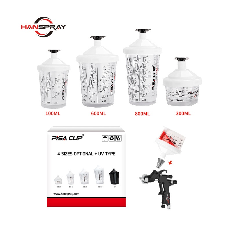 Hot Sale Paint Spray Mixing Cup PP Cup 100ml Painting Gun Cup – Pisa Cup and Spray Gun Cup