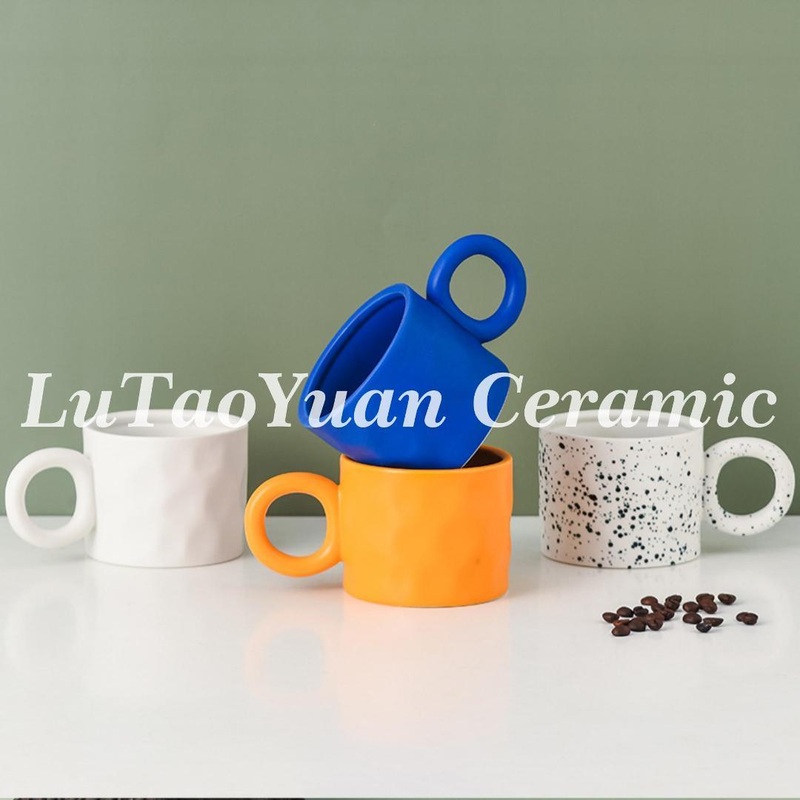 Porcelain Colorful Ceramic Mug with Round Handle Dinnerware Pure Glazed Cup Teaset Kitchen Utensils Decoration with Customized Color Pattern Logo and Design – Ceramic Tableware Set and Japanese Ceramic Tableware price